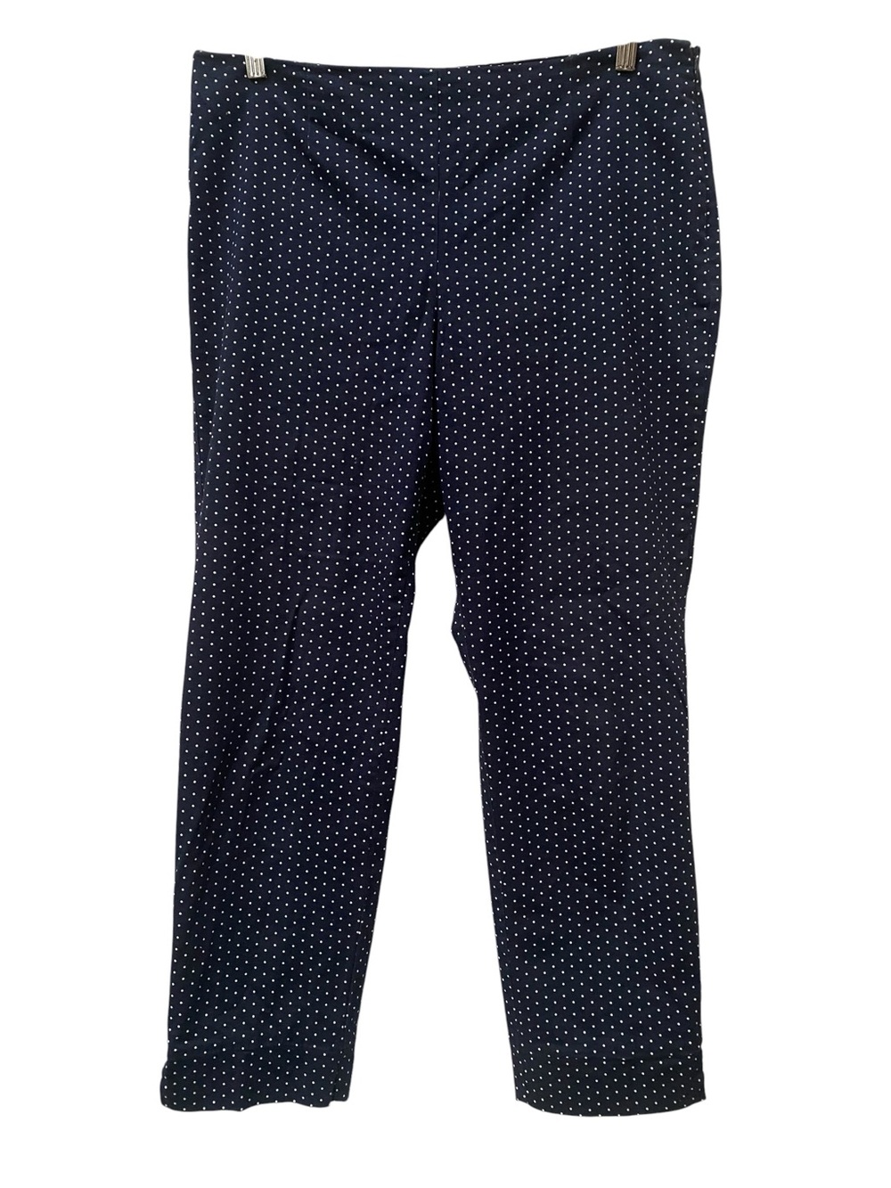 Charter Club Navy Polka Dot Pants size 12 Classic Fit  Cotton
